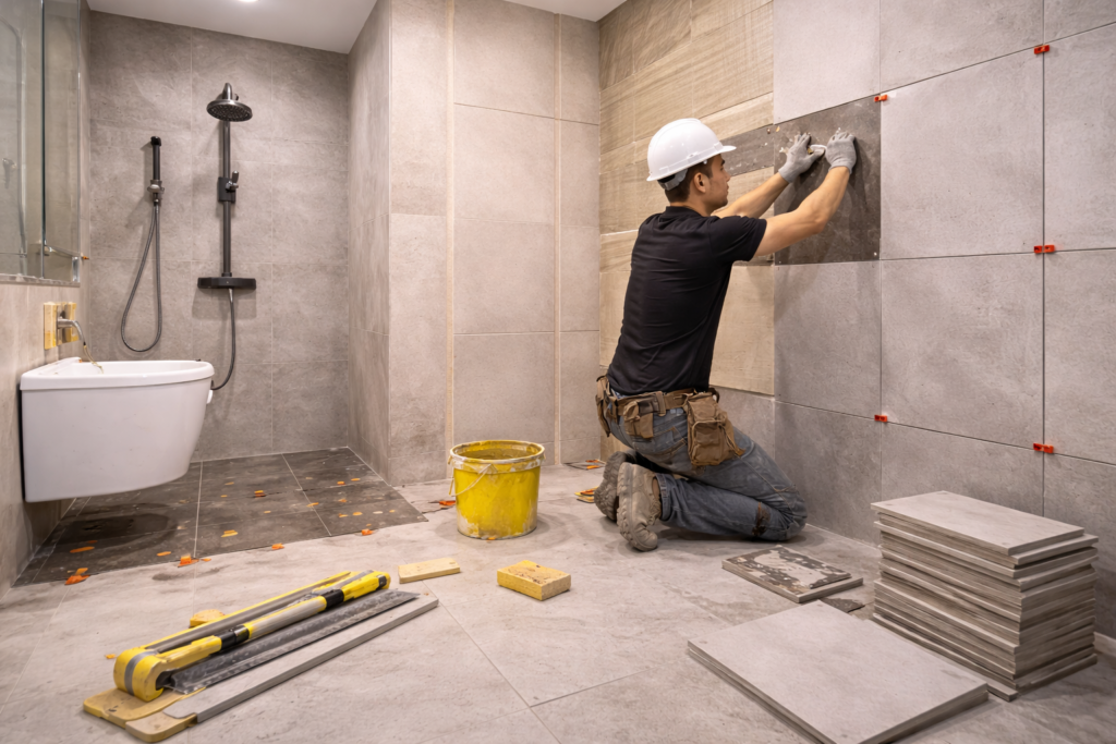 bathroom tiling