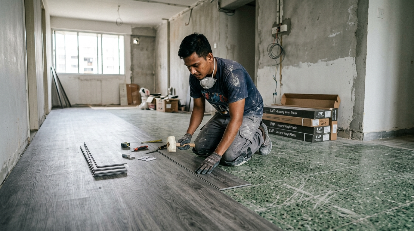 Vinyl flooring installation