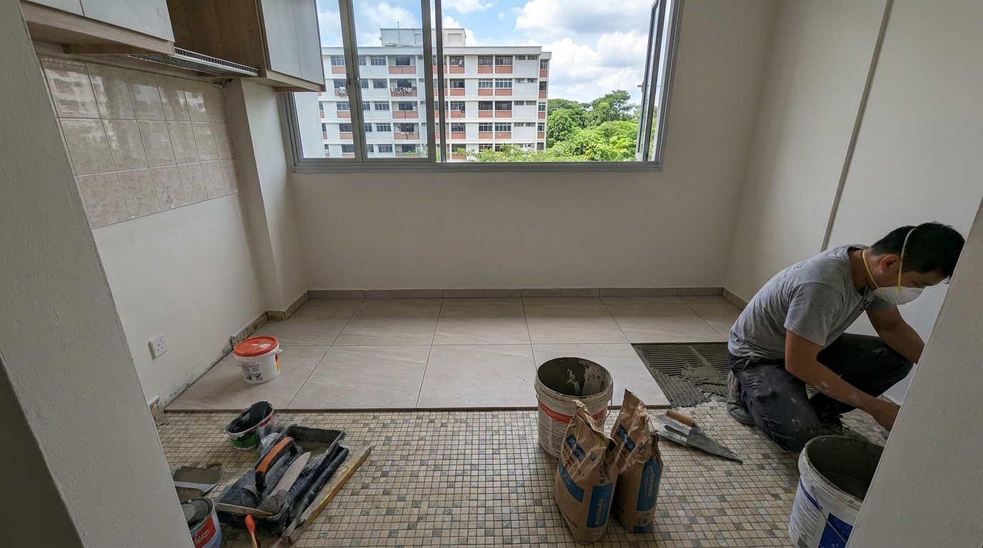 Tiling Overlay HDB Singapore