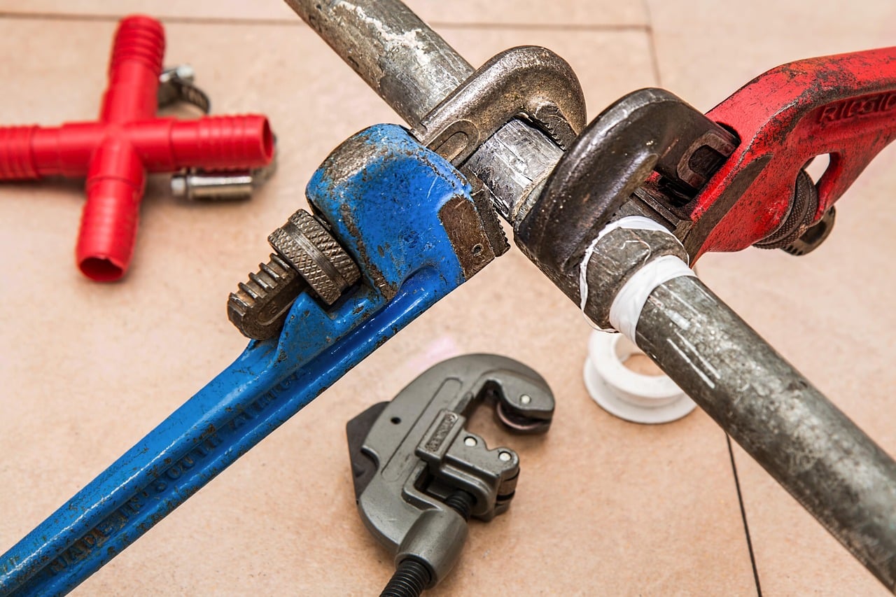 Plumbing pipework during a Singapore home renovation